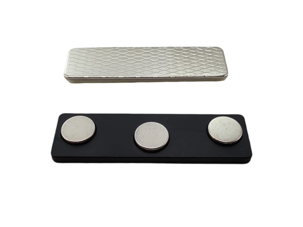 Gafete rectangular doble aluminio
